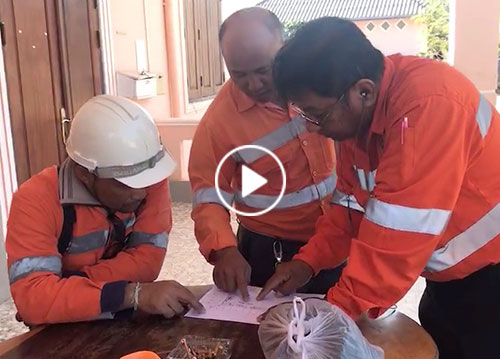 On site foundation construction video of Laos lime production line